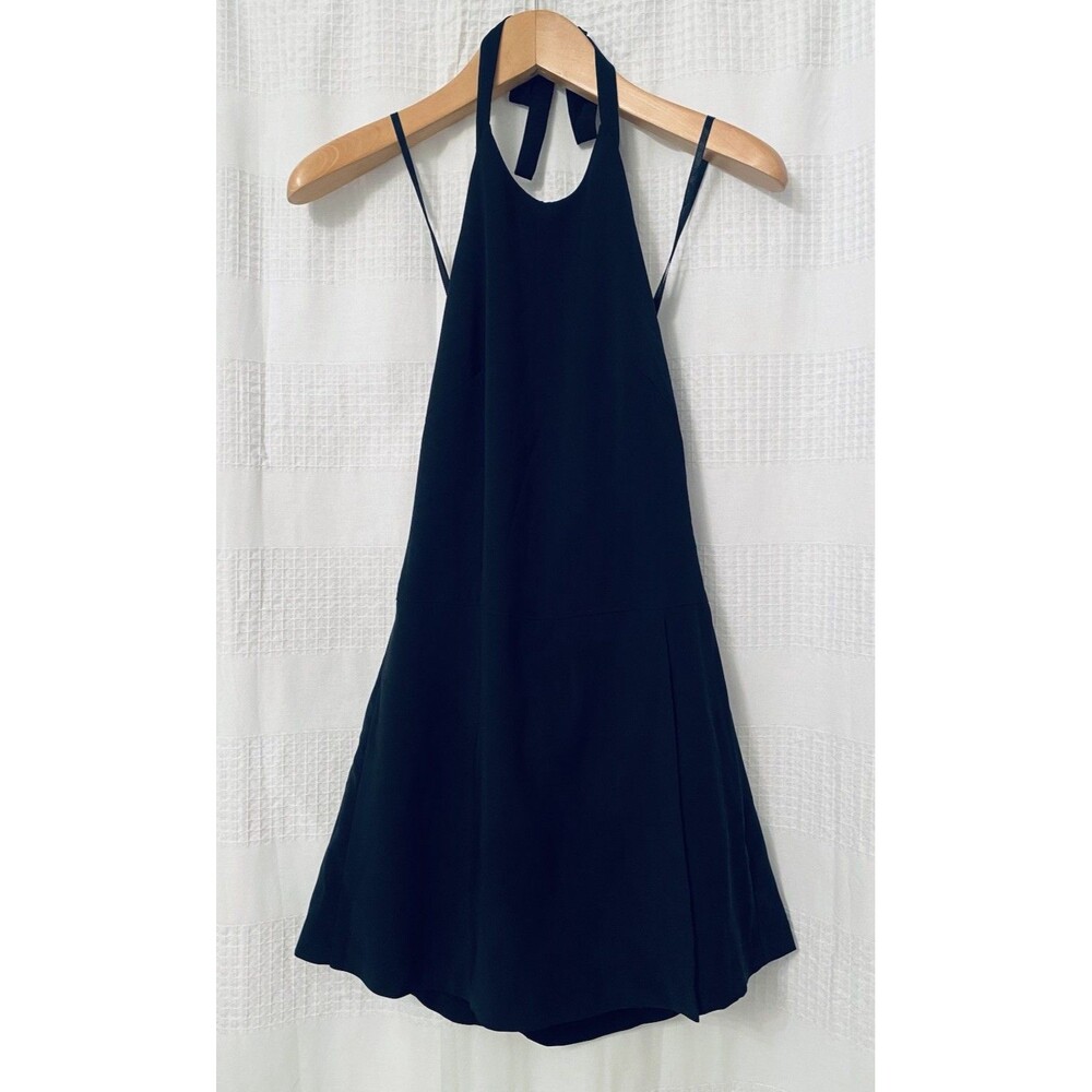 Banana Republic Halter Skort Romper Women’s 2 Black Party Dressy Date Classy Y2K
